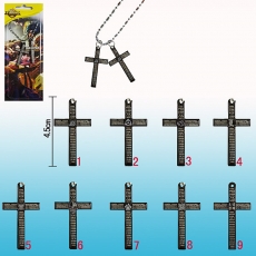 9款标志十字架双坠项链