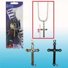 2色中二病(小)十字架带钻项链