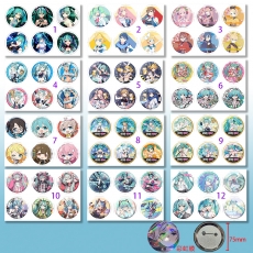 12款初音75mm6个装彩虹膜胸针