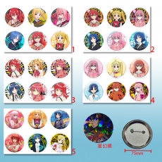 5款孤独摇滚75mm6个装星幻膜胸针