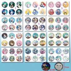 12款初音75mm6个装星幻膜胸针