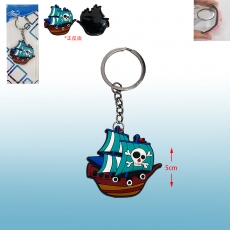 海盗王造型船单面软胶匙扣