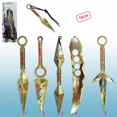 5款火影16cm金色卡装武器(黑绳)