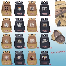 16款海盗王16安PU盖帆布双肩背包