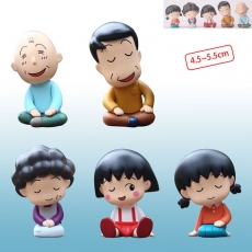 5款樱桃小丸子一家肩靠肩袋装公仔