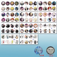 11款地狱乐58mm8个装拉丝膜胸针