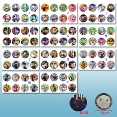 11款JOJO的奇妙冒险58mm8个装星幻膜胸针